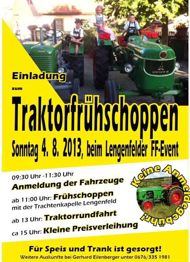 Lengenfeld Traktorfrühschoppen So. 4. Aug. 2013