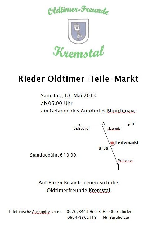 Rieder Oldtimer-Teile-Markt 2013