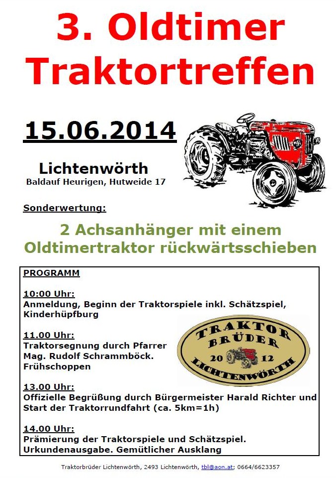Lichtenwörth 3. Oldtimer Traktortreffen- 15.06.2014 Traktorbrüder