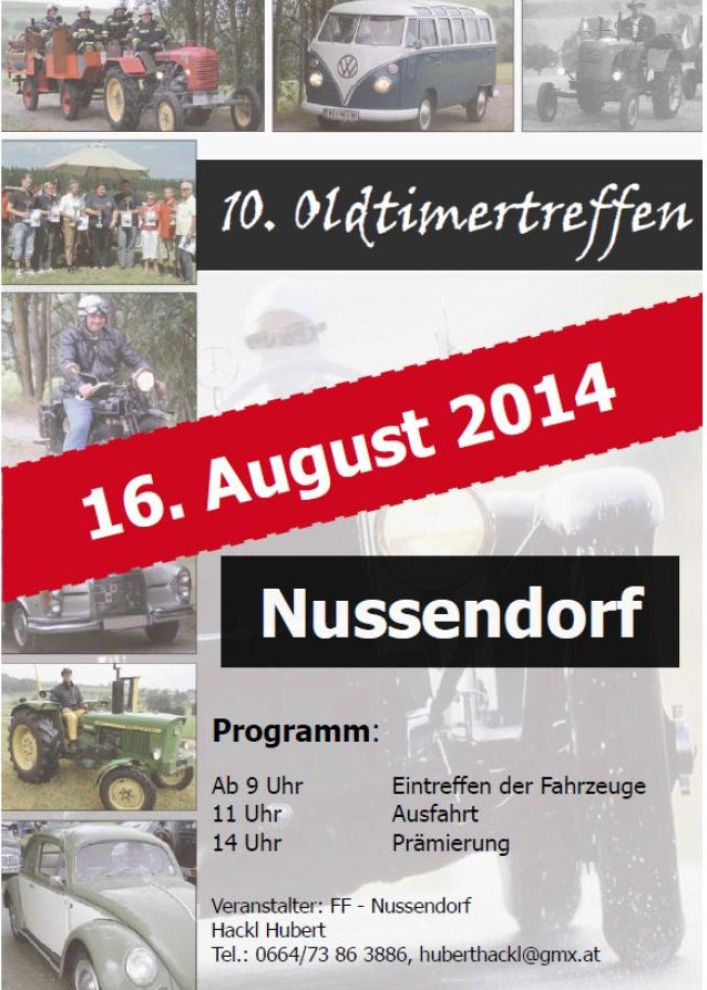 Nussendorf Oldtimertreffen 16. Aug. 2014