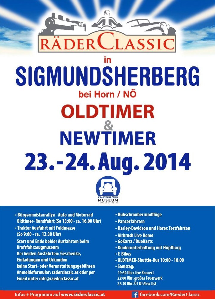 Sigmundsherberg  Räder Classic 23-24 Aug. 2014