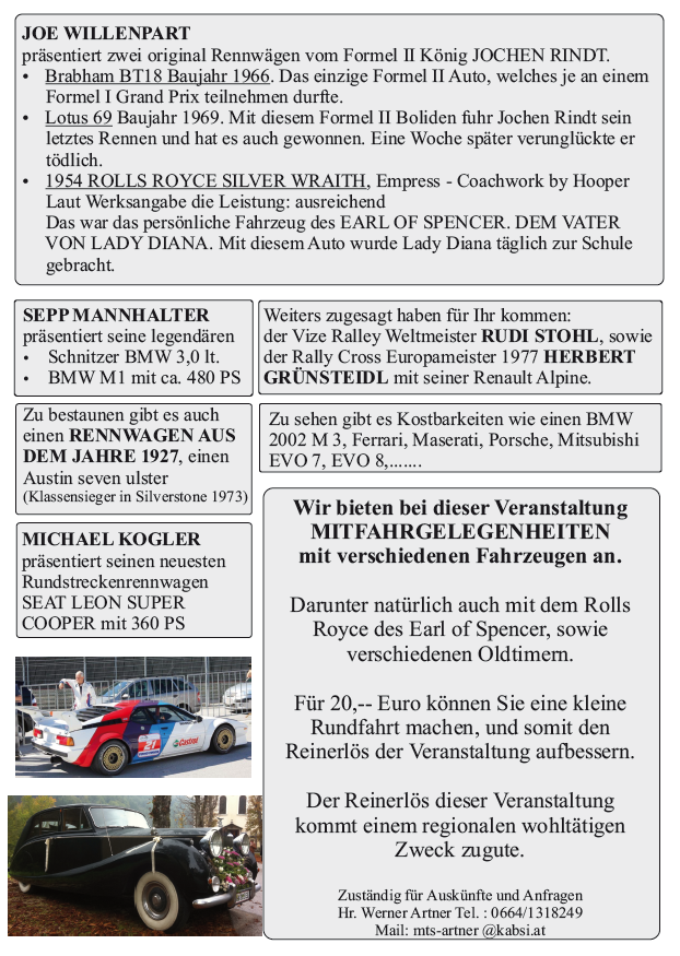 Weiten Benefizveranstaltung 4. Mai 2014