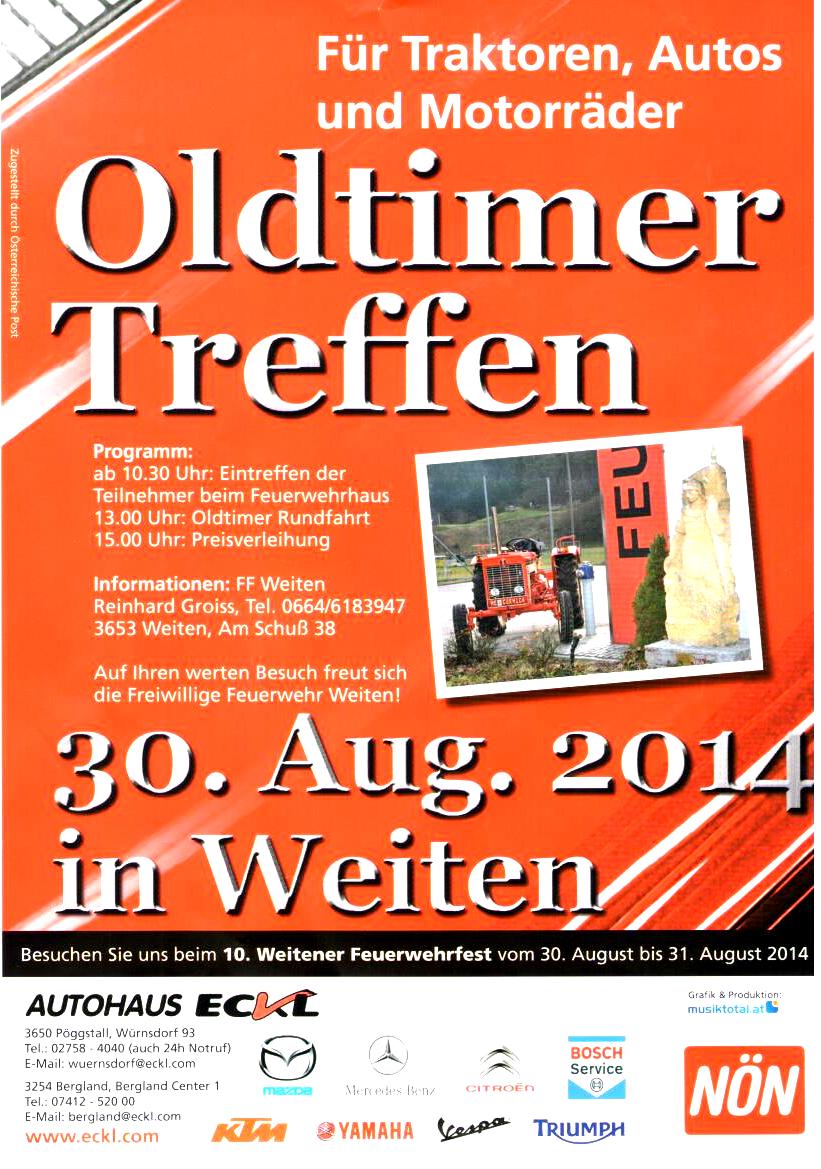 Weiten Oldtimertreffen 30. Aug. 2014