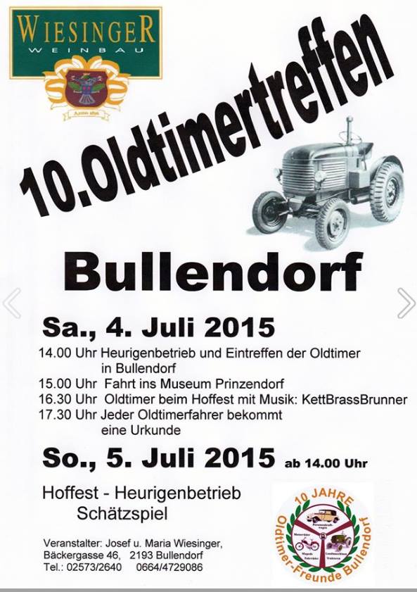 Bullendorf Oldtimertreffen 4. Juli 2015