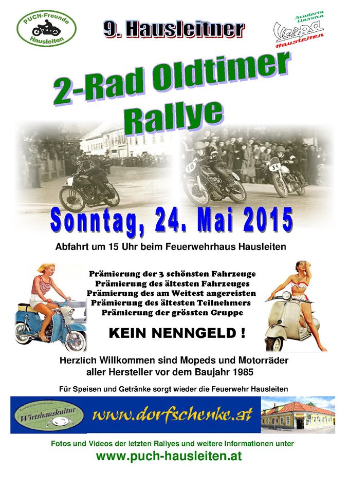 Hausleiten Zweirad Oldtimerrallye 24. Mai 2015