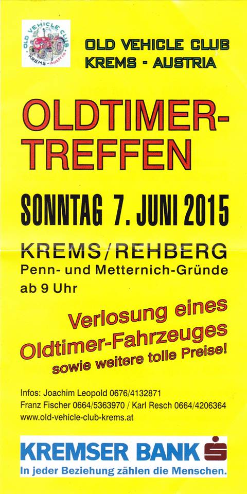 Krems Rehberg Oldtimertreffen 7. Juni 2015