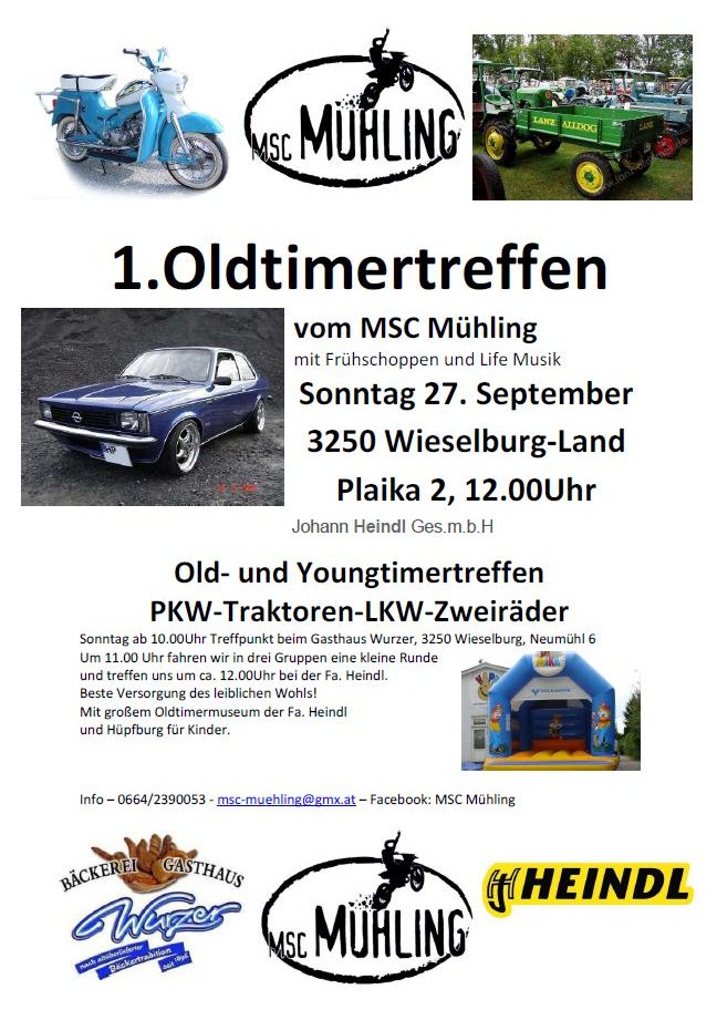 MSC Mühling Old  Youngtimer Treffen 27. Sept. 2015