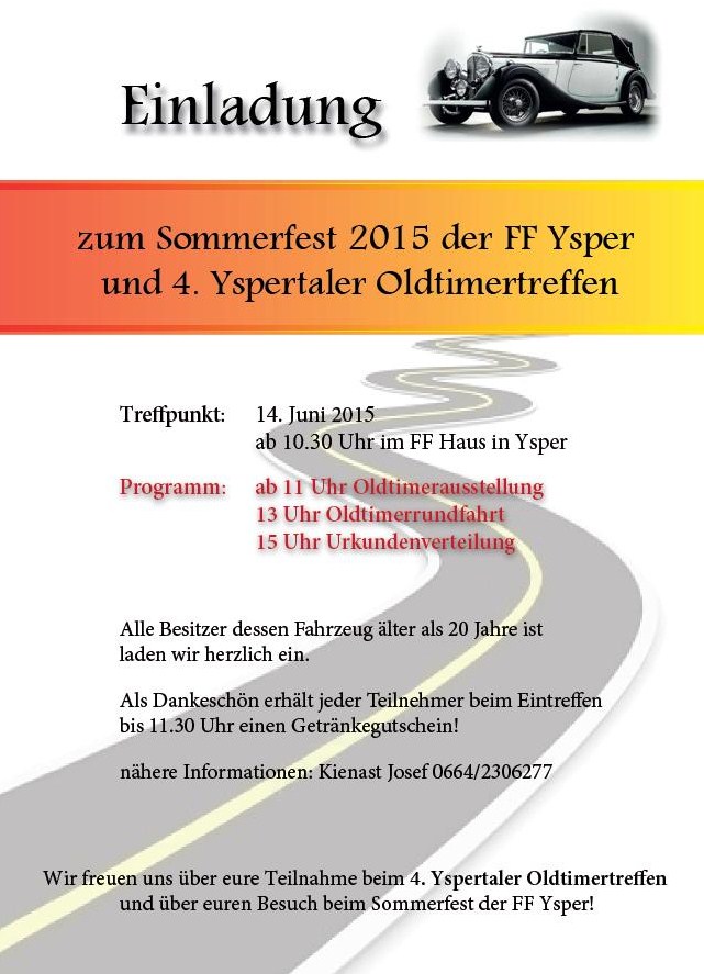 Ysper 4.Oldtimertreffen 14.06.2015