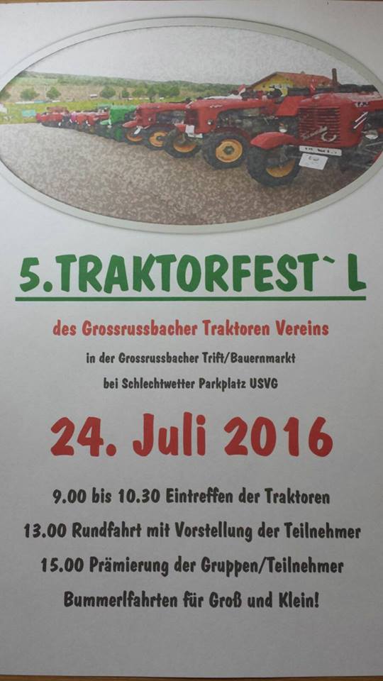 Großrußbach Traktoroldtimer-Treffen 24. Juli 2016