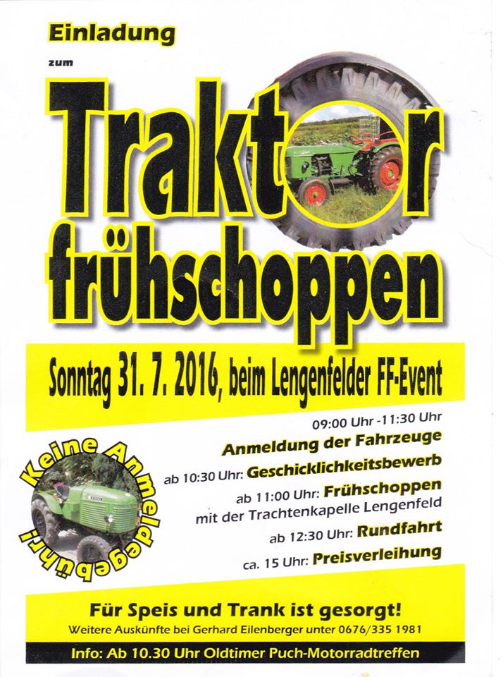 Lengenfeld Traktorfrühschoppen 31. Juli 2016