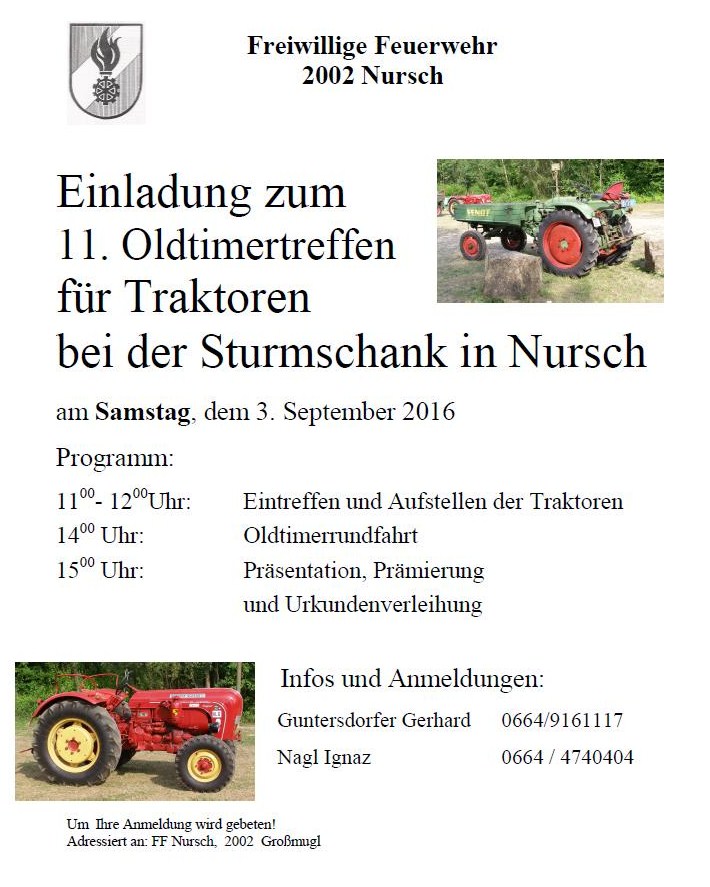 Nursch Traktor Oldtimertreffen 3. Sep. 2016