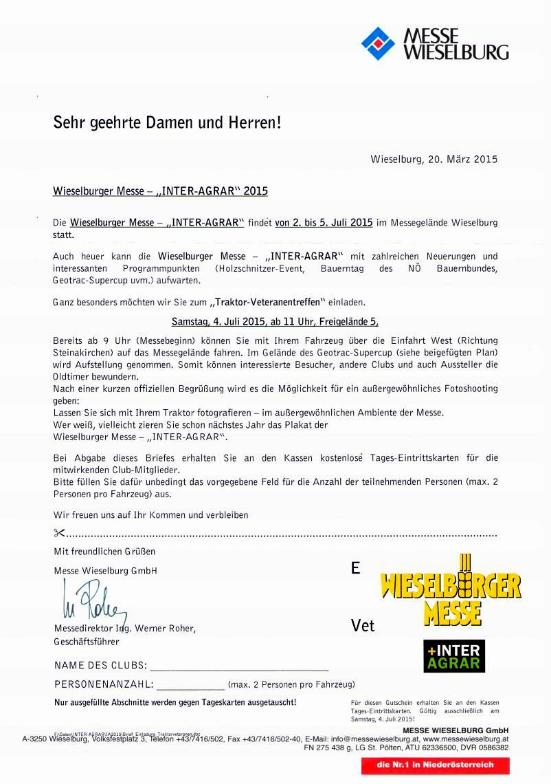 Wieselburg Inter Agrar Traktor-Veteranentreffen 2. Juli 2016