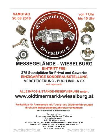 Wieselburg Oldtimermarkt 20. Aug. 2016