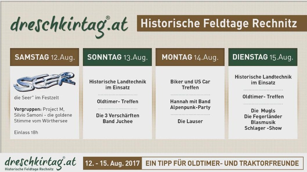 Drescherkirtag Rechnitz 12-15. Aug. 2017