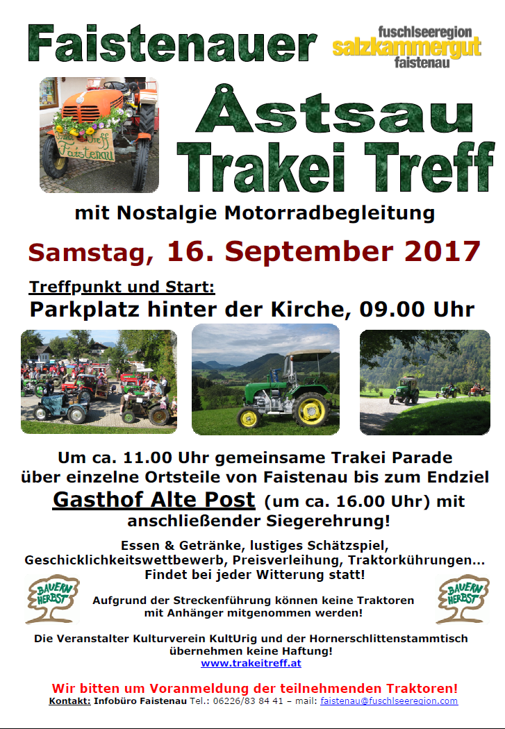 Faistenauer Astsau Trakei Treff 16. Sept. 2017