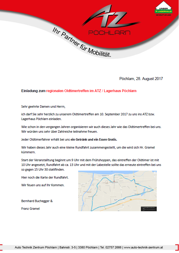 Pöchlarn Oldtimer treffen im ATZ Lagerhaus  10. Sep. 2017