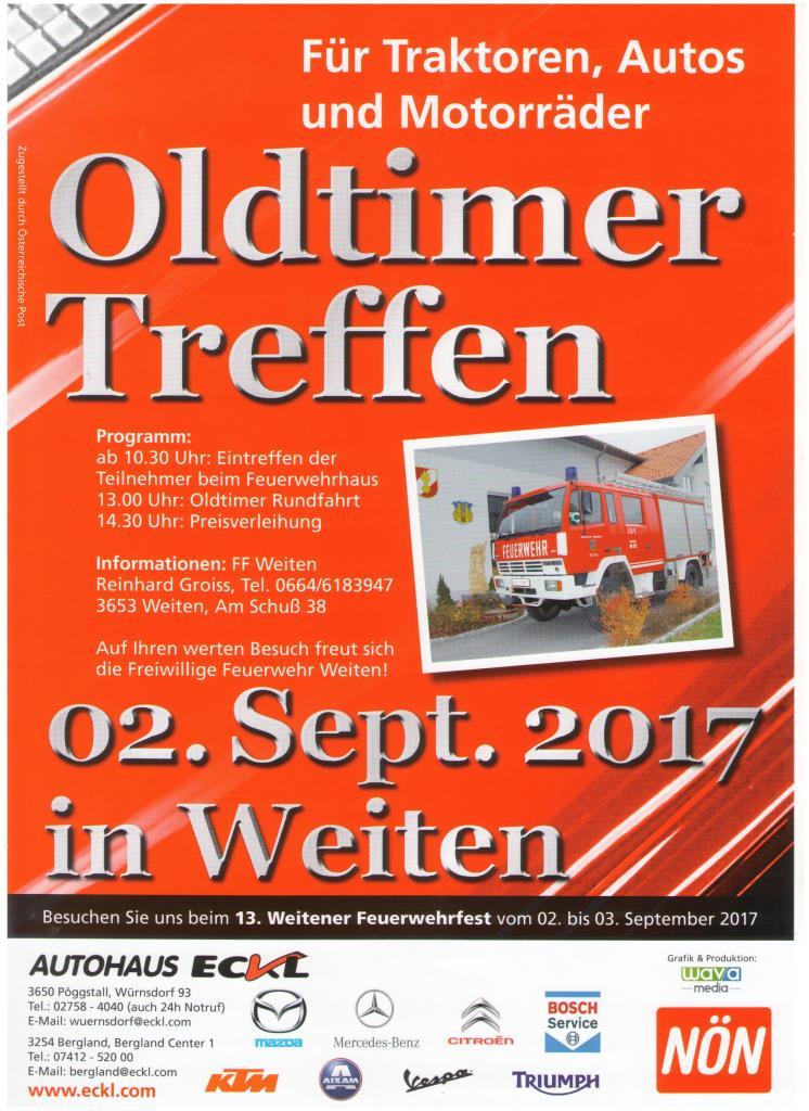 Weiten Oldtimertreffen 2. Sept. 2017