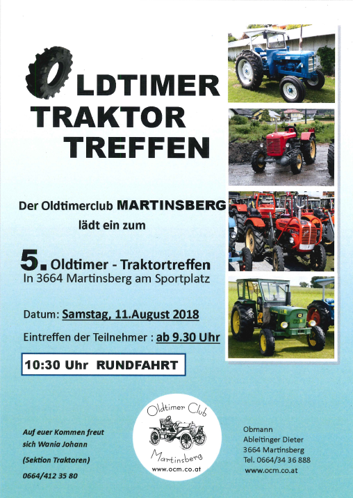 Martinsberg Oldtimertraktor-Treffen 11.Aug. 2018