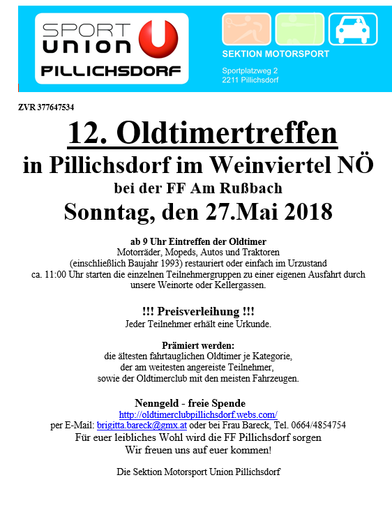 Pillichsdorf 27. Mai 2018