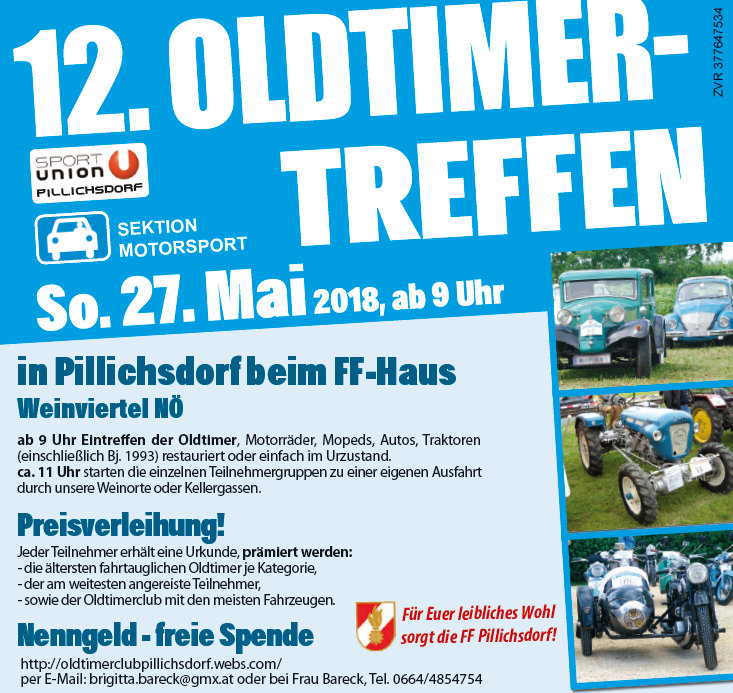 Pillichsdorf Oldtimertreffen am 27.Mai 2018