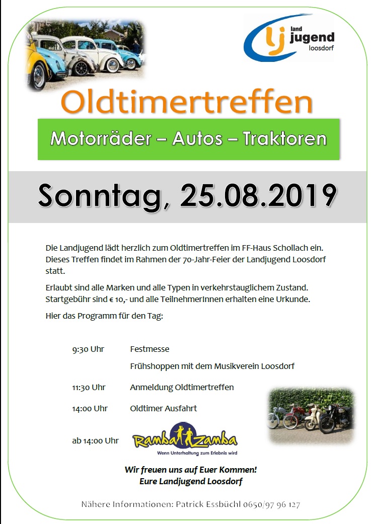 Loosdorf Oldtimertreffen 25.8.19