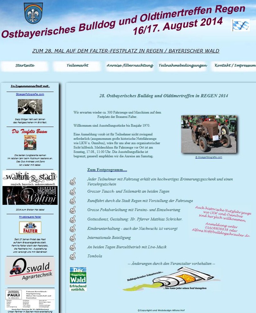 Regen Ostbayerisches Bulldog und Oldtimertreffen 16-17.Aug. 2014