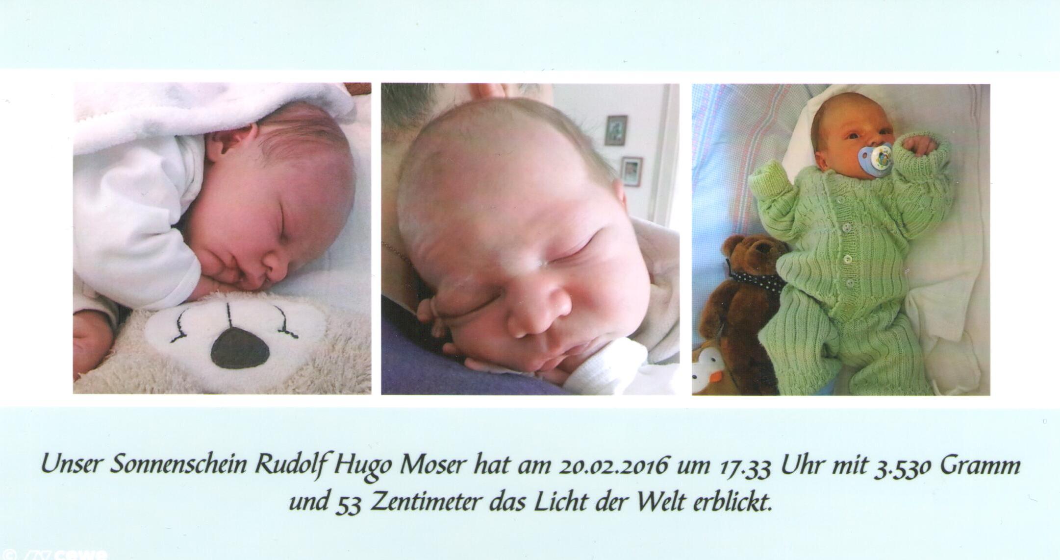 Moser Nachwuchs Rudolf Hugo